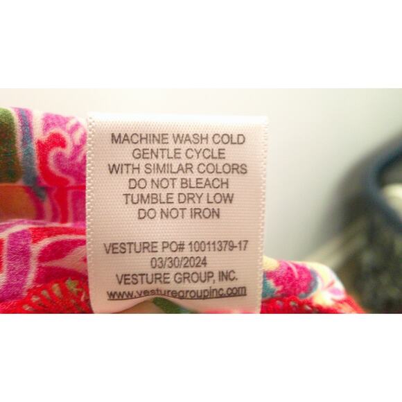 Chenault 1X Flutter Sleeve V-Neck Blouse Short Sleeve Paisley Floral - Picture 6 of 6